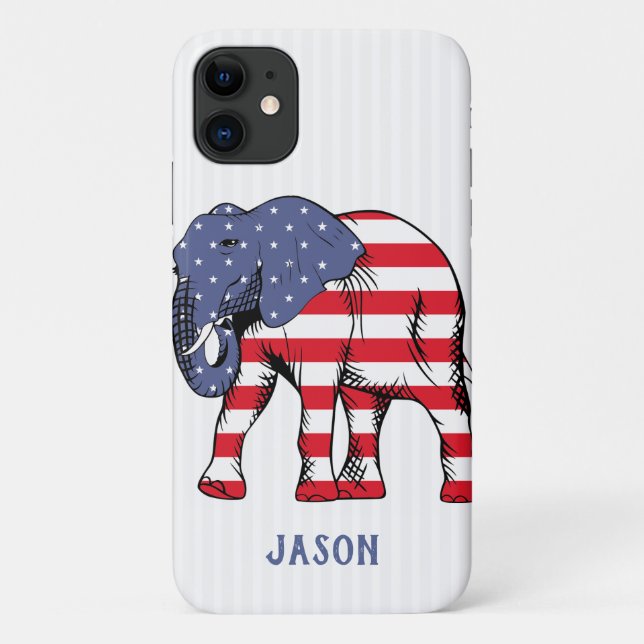 Amerikanischer Elefant Case-Mate iPhone Hülle (Rückseite)
