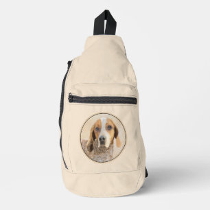 Amerikanischer Englisch Coonhound Redtick Malerei Crossbody Bag