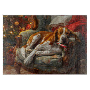 Amerikanischer Englisch Foxhound Hund Weihnachten  Schneidebrett