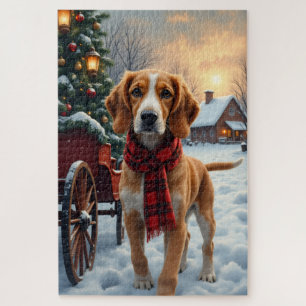 Amerikanischer English Foxhound Weihnachtskunst