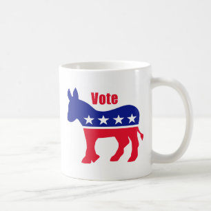 Amerikanischer Esel mit "Abstimmung " Kaffeetasse