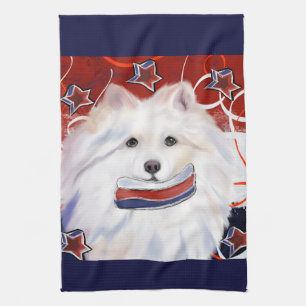 Amerikanischer Eskimo-Hund  Geschirrtuch