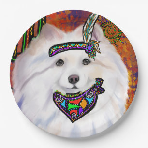 Amerikanischer Eskimo-Hund  Pappteller