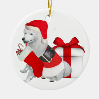 Amerikanischer Eskimo in Sankt-Reihe Keramik Ornament