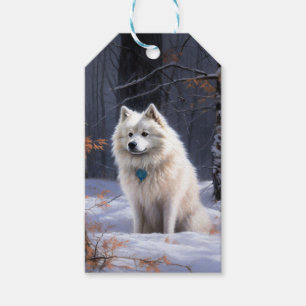 Amerikanischer Eskimo Lass es schneien Weihnachten Geschenkanhänger