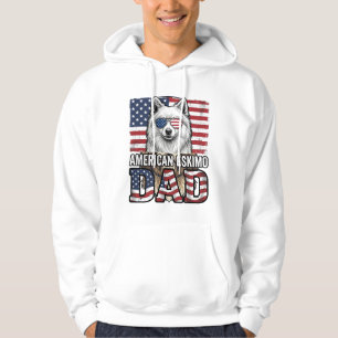 Amerikanischer Eskimo-Vater Patriotischer Vintage- Hoodie
