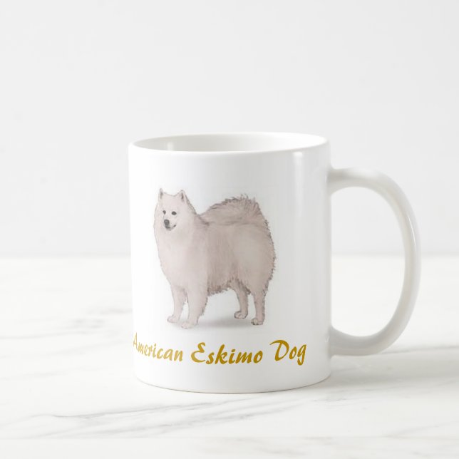 Amerikanischer Eskimohund, Hundeklotz-Liebhaber Kaffeetasse (Rechts)