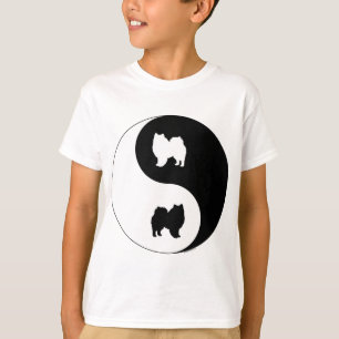 Amerikanischer Eskimohund Yin Yang T-Shirt