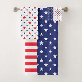 Amerikanischer Feiertag Badhandtuch Set