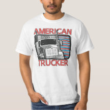 Amerikanischer Fernlastfahrer-T - Shirt für