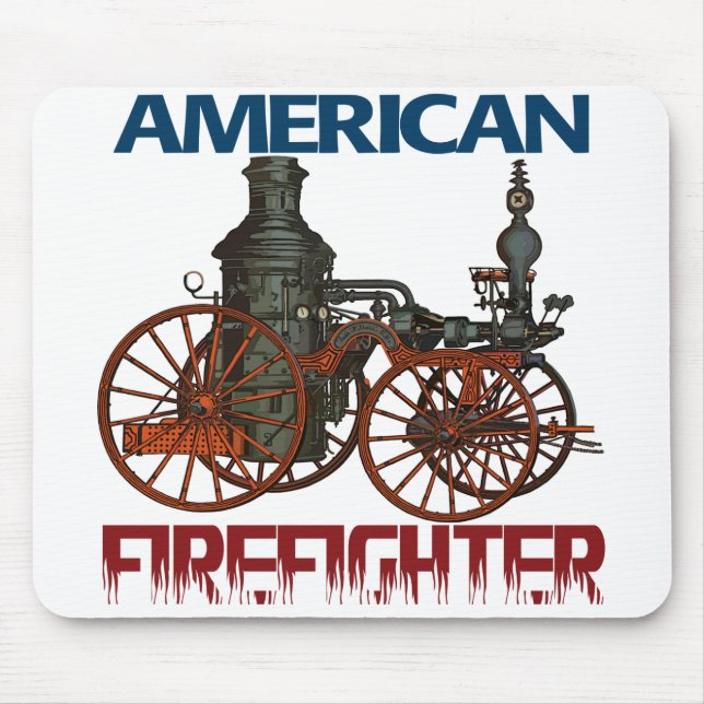 Amerikanischer Feuerwehrmann Mousepad (Vorne)
