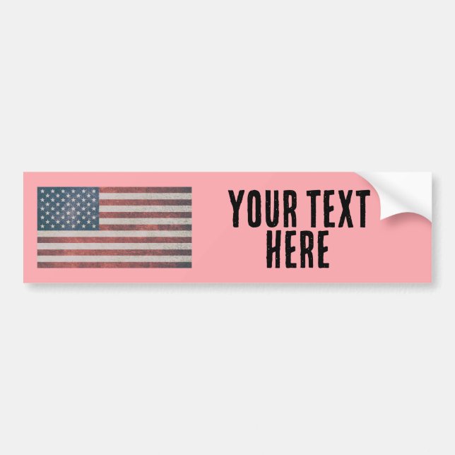 AMERIKANISCHER FLAG ERSTELLT IHREN EIGENEN Autoauf Autoaufkleber (Vorne)