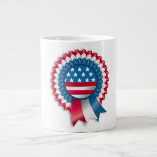 AMERIKANISCHER FLAG RIBBON BOW Jumbo-Tasse