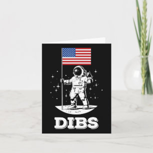 Amerikanischer Flagge Astronaut Weltraum 4. Juli A Karte