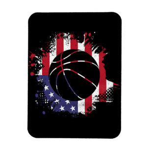 Amerikanischer Flagge Basketballspieler Magnet