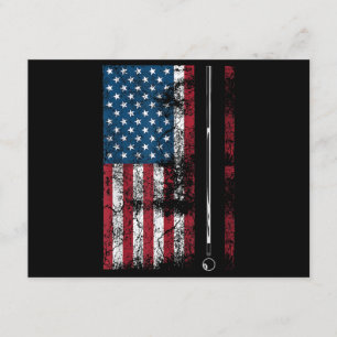 Amerikanischer Flagge Billardstock Süßes Tischspie Begleitkarte
