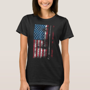 Amerikanischer Flagge Billardstock Süßes Tischspie T-Shirt
