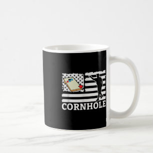 Amerikanischer Flagge Cornhole Spieler Patriotisch Kaffeetasse