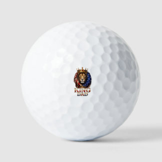 Amerikanischer Flagge Dad Löwe  Golfball