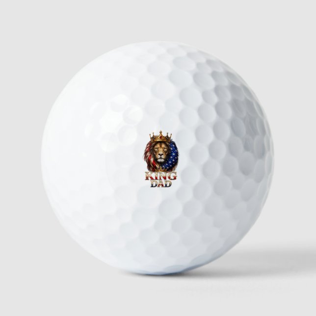 Amerikanischer Flagge Dad Löwe  Golfball (Vorderseite)
