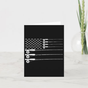 Amerikanischer Flagge Fly Fishing Rod Forelle Patr Karte