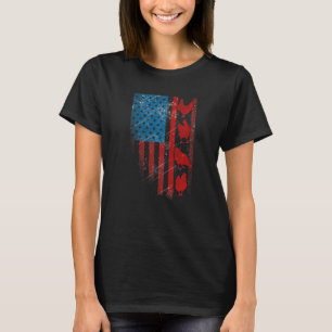 Amerikanischer Flagge Huhn 4. Juli Patriotischer F T-Shirt