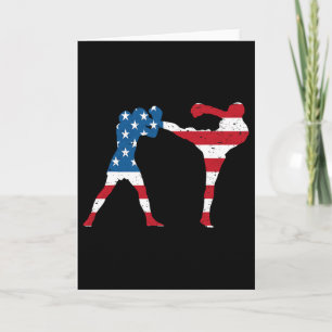 Amerikanischer Flagge Kickboxen Karte