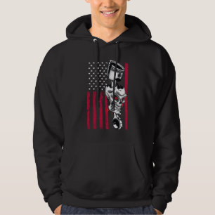 Amerikanischer Flagge Kolben-Muscle-Car 5 Hoodie