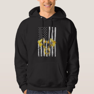 Amerikanischer Flagge Kolben Muskel Auto 10 Hoodie
