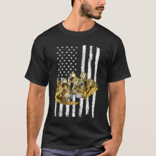 Amerikanischer Flagge Kolben Muskel Auto 3 T-Shirt