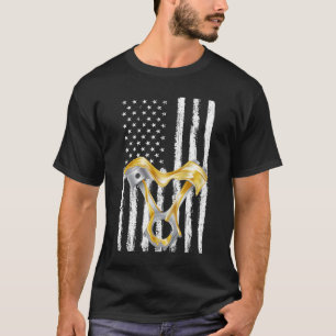Amerikanischer Flagge Kolben Muskel Auto 8 T-Shirt
