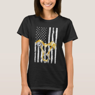 Amerikanischer Flagge Kolben Muskelauto 8 T-Shirt