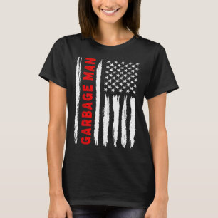 Amerikanischer Flagge Müllmann US USA Fahne T-Shirt