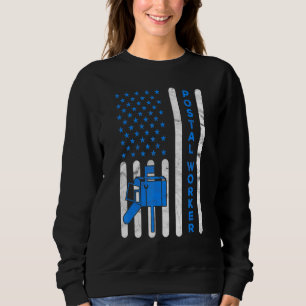 Amerikanischer Flagge Postzusteller Zustellung Bri Sweatshirt