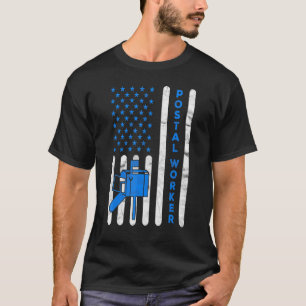 Amerikanischer Flagge Postzusteller Zustellung Bri T-Shirt