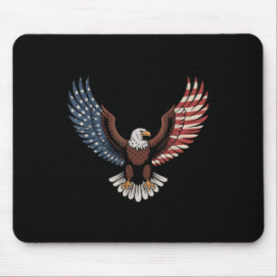 Amerikanischer Flaggen Adler Vogel 4. Juli Patriot Mousepad