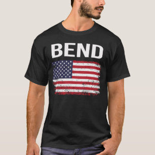 Amerikanischer Flaggen-Bend T-Shirt
