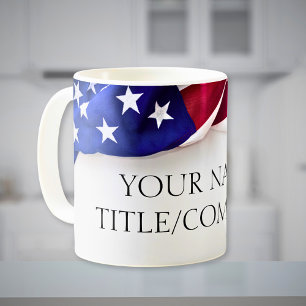 Amerikanischer Flaggen Firmenname Kaffeetasse