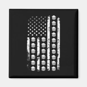 Amerikanischer Flaggen-Hamburger USA Patriotismus  Magnet