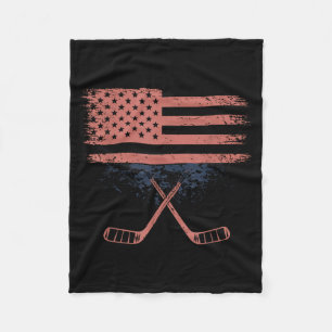 Amerikanischer Flaggen-Hockey Fleecedecke