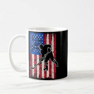 Amerikanischer Flaggen-Hockey Kaffeetasse
