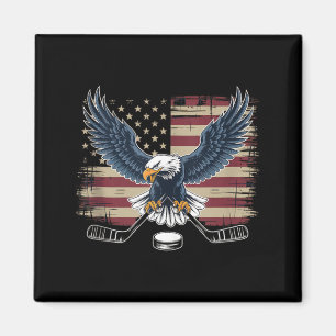 Amerikanischer Flaggen-Hockey Magnet