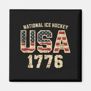 Amerikanischer Flaggen-Hockey Magnet
