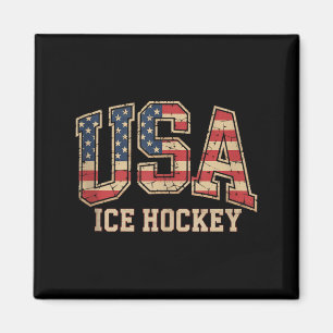 Amerikanischer Flaggen-Hockey Magnet