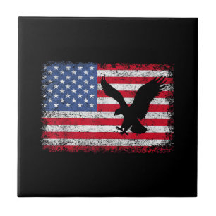 Amerikanischer Flaggenadler USA Fliese