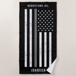 Amerikanischer Flaggendünner Graue Linie (gestörte Strandtuch