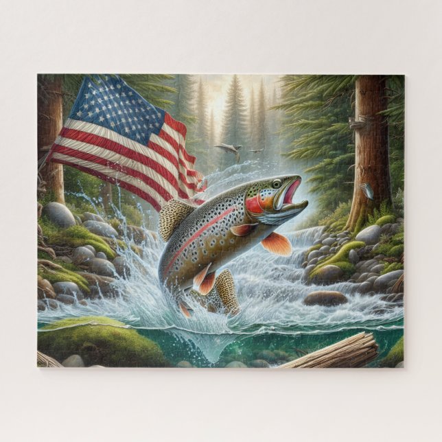 Amerikanischer Flaggenforelle (Horizontal)