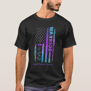 Amerikanischer Flaggenkrieger - Bewusstsein für Su T-Shirt