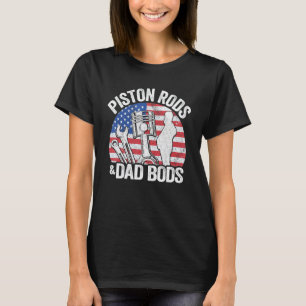 Amerikanischer Flaggenmechaniker 4. Juli Kolbensta T-Shirt