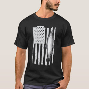 Amerikanischer Flaggensee Angelschein Bull Trout F T-Shirt